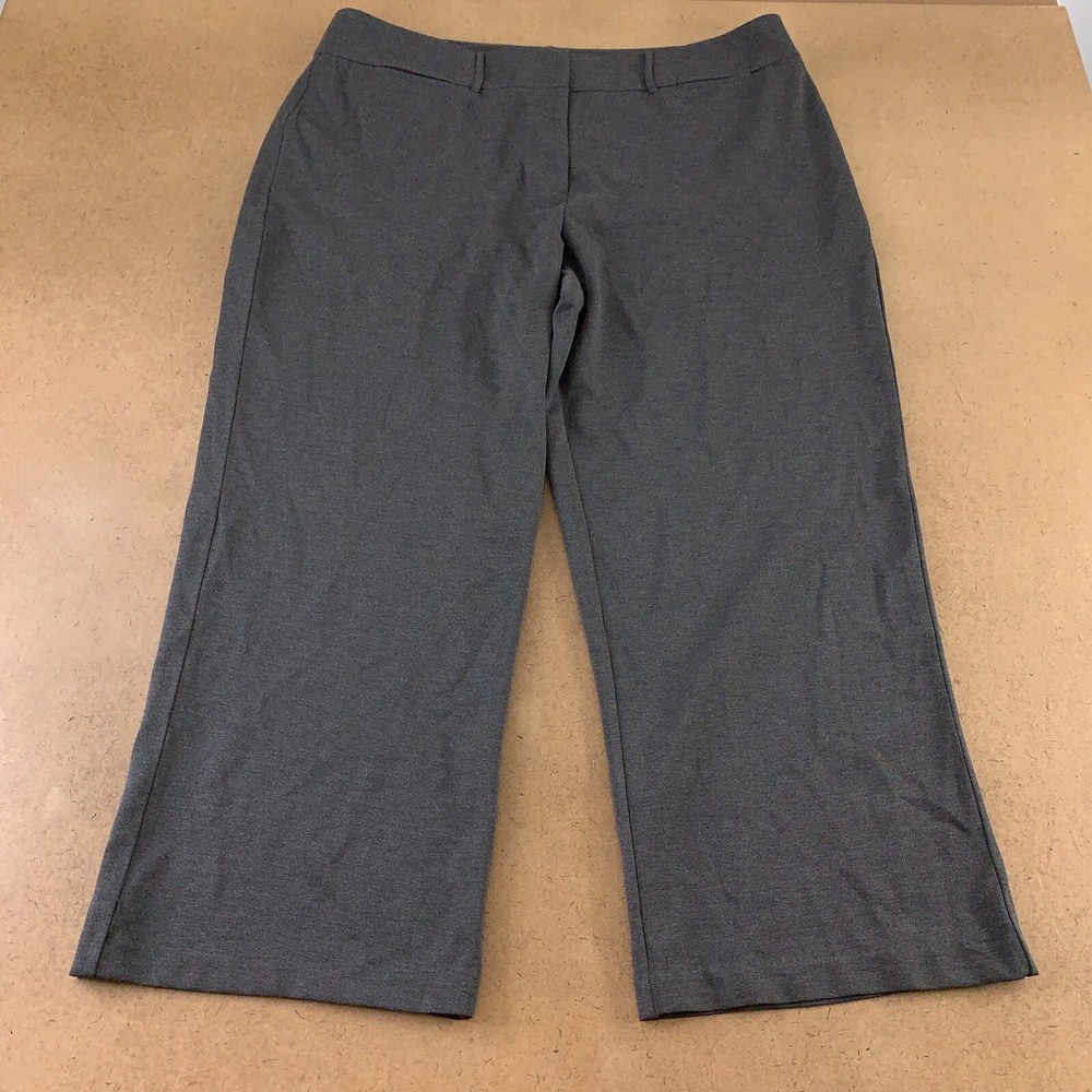 Zapelle Women's Size 2X-20W Charcoal Wide-Leg Ponte Knit Pants CL0071227 New